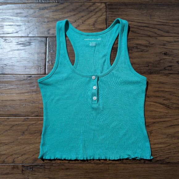 American Eagle Henley True Tank top green size XS - Picture 14 of 14